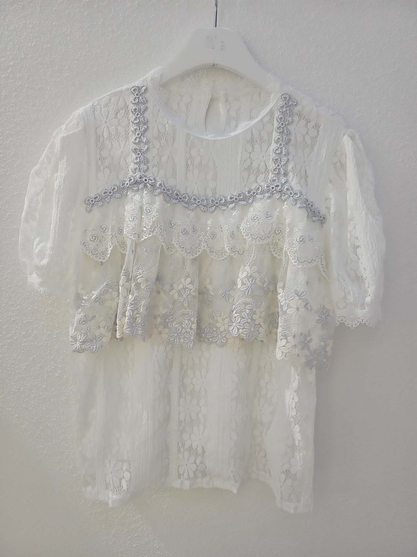 REDPIG韓國東大門直郵女裝新款職業襯衫蕾絲衫假兩件雙層Red Pig襯衫/蕾絲衫圖色2