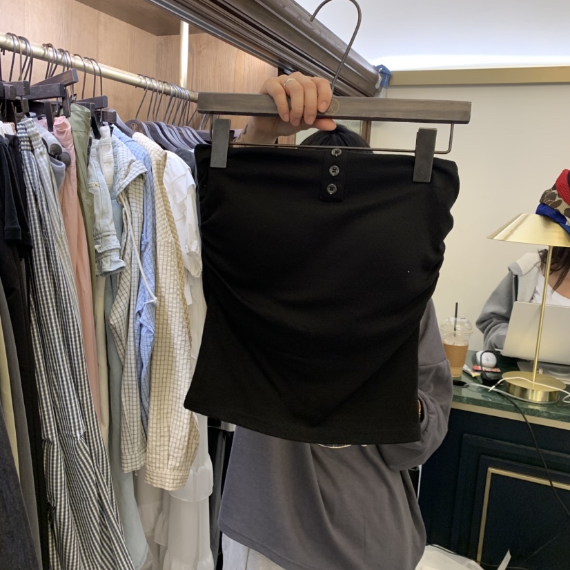 VIRKIN韓國直郵實拍女士新款推薦職業時尚人氣吊帶背心紐扣VIRKIN吊帶/背心圖色5