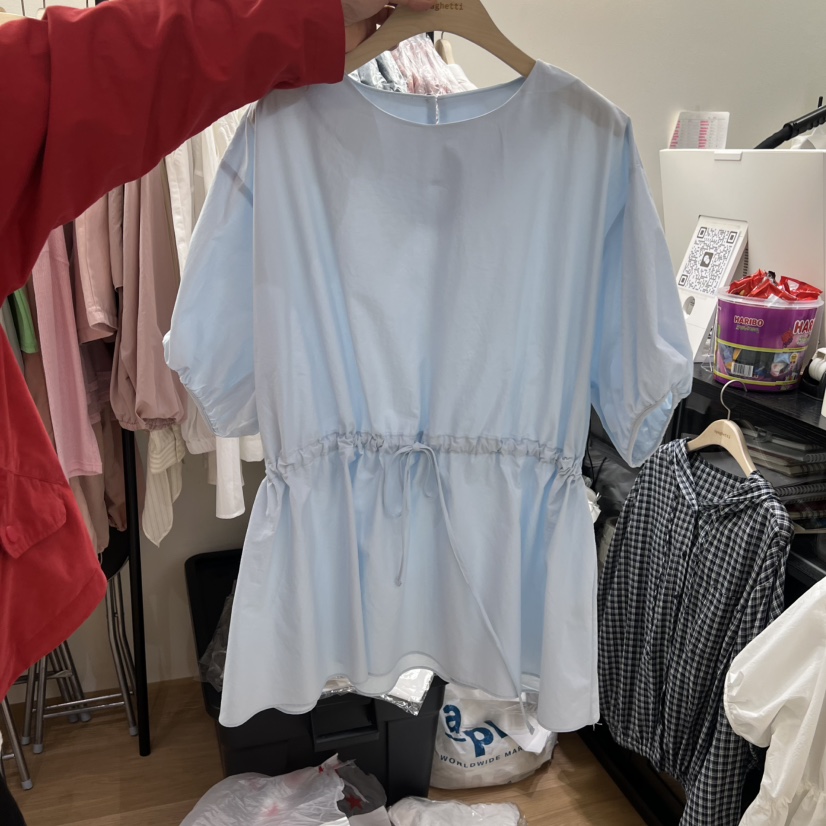 SPAGHETTI韓國直郵實拍女士新品熱賣人氣推薦襯衫蕾絲衫棉質spaghetti襯衫/蕾絲衫圖色2