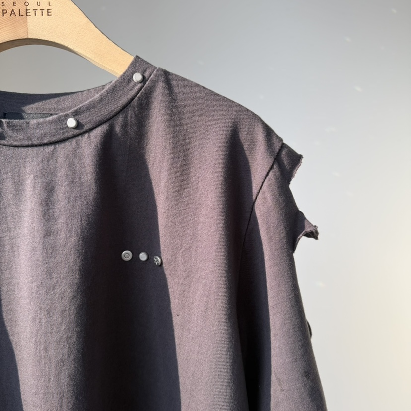 PALETTE-Q韓國代購女士新款26春夏推薦休閑時尚職業T恤復古PALETTE-QT恤