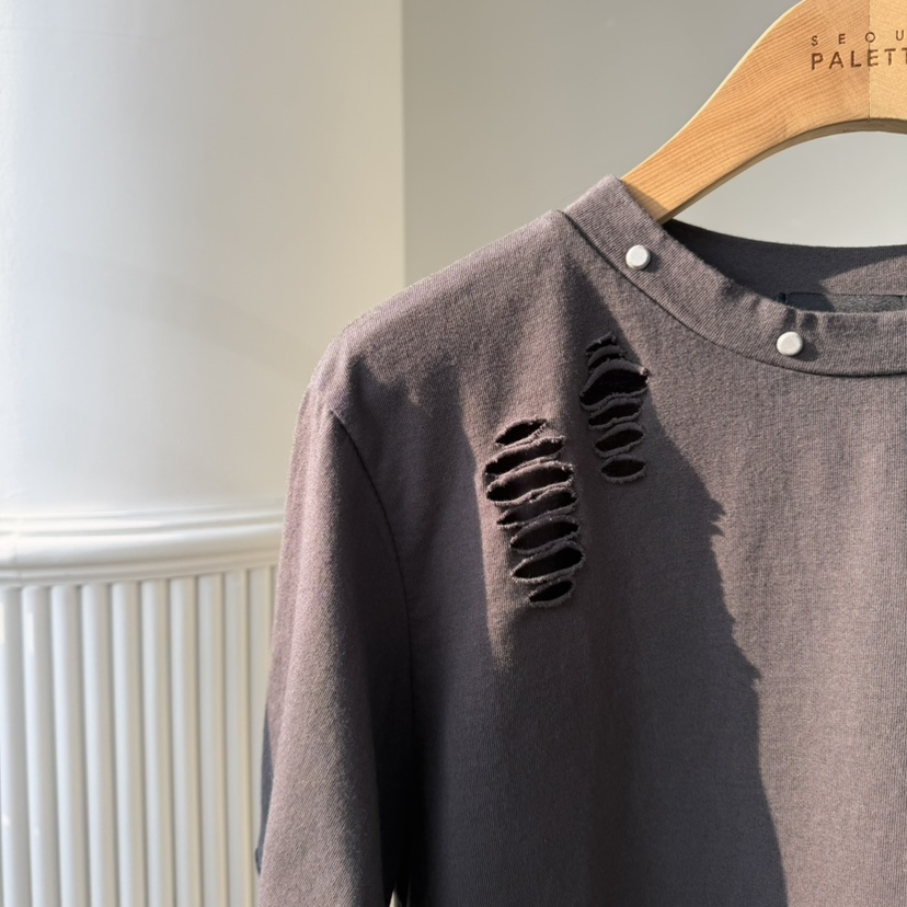 PALETTE-Q韓國代購女士新款26春夏推薦休閑時尚職業T恤復古PALETTE-QT恤