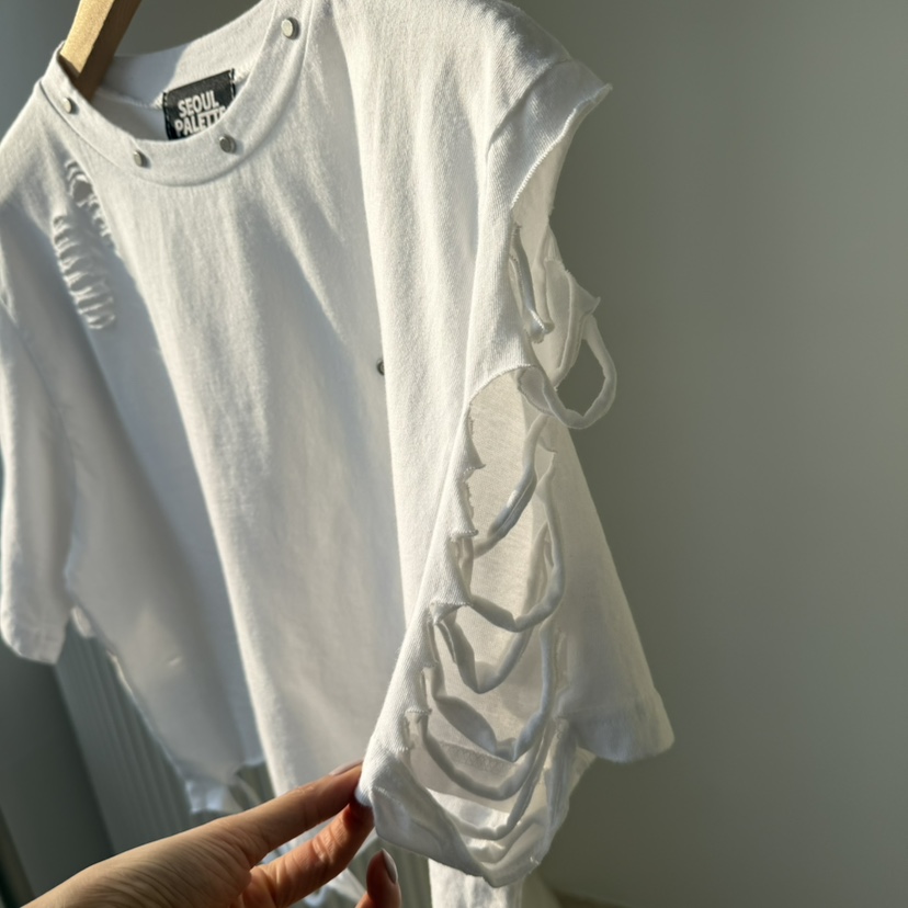 PALETTE-Q韓國代購女士新款26春夏推薦休閑時尚職業T恤復古PALETTE-QT恤