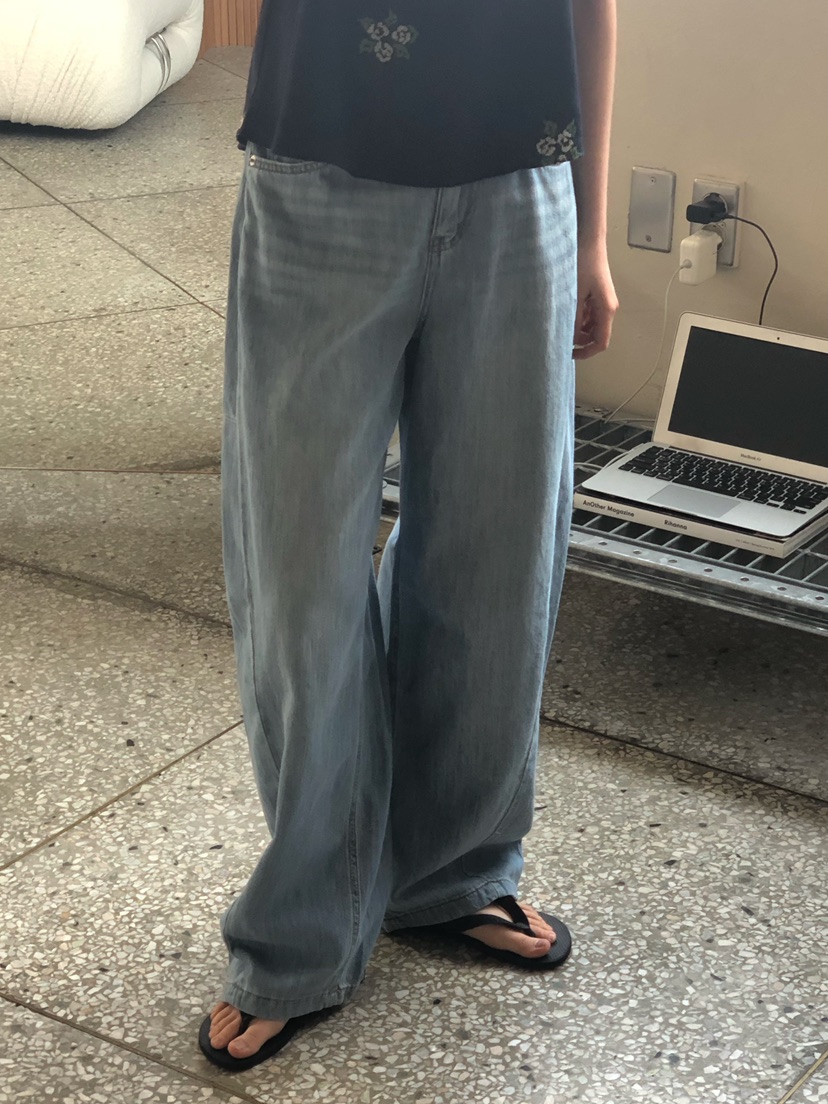 ONDO-P韓國直郵女士新款熱賣職業時尚26春夏人氣牛仔褲亞麻ONDO-P牛仔褲