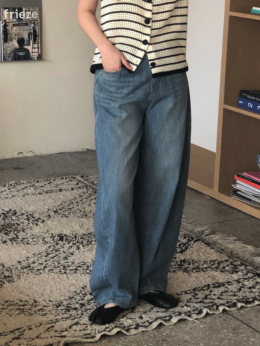 ONDO-P韓國直郵女士新款熱賣職業時尚26春夏人氣牛仔褲亞麻ONDO-P牛仔褲