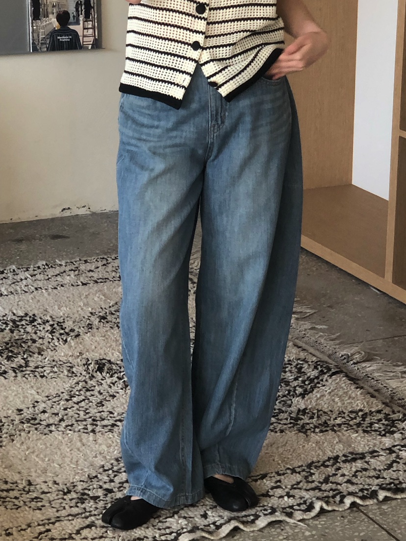 ONDO-P韓國直郵女士新款熱賣職業時尚26春夏人氣牛仔褲亞麻ONDO-P牛仔褲