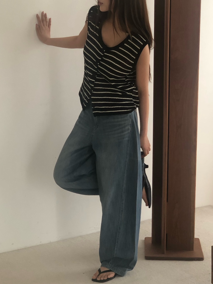 ONDO-P韓國直郵女士新款熱賣職業時尚26春夏人氣牛仔褲亞麻ONDO-P牛仔褲