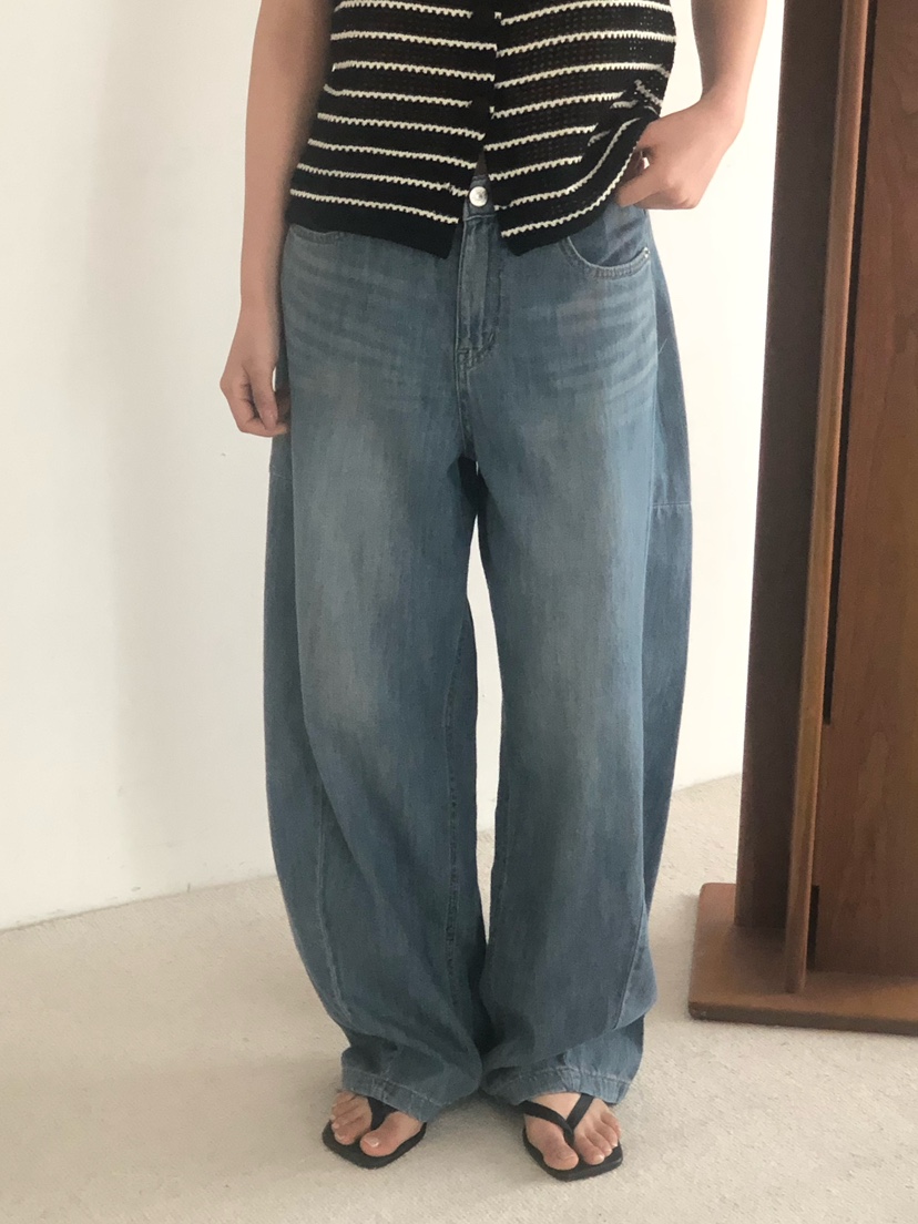 ONDO-P韓國直郵女士新款熱賣職業時尚26春夏人氣牛仔褲亞麻ONDO-P牛仔褲