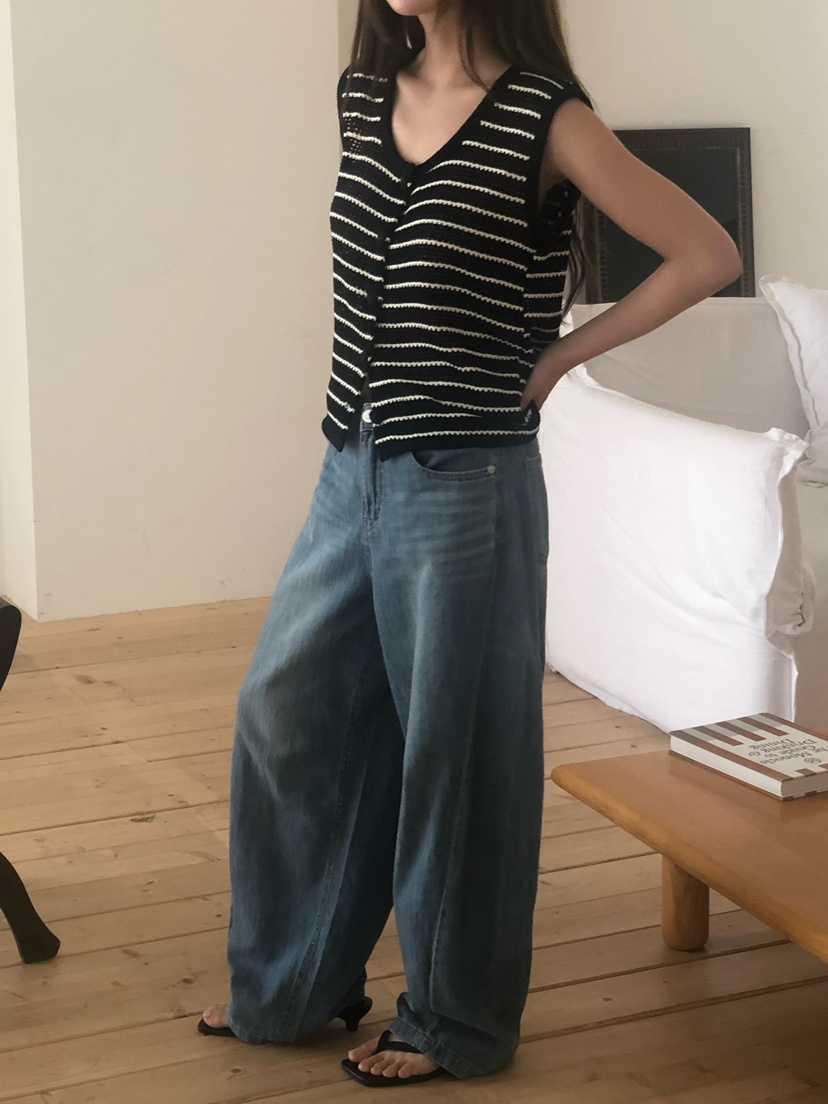 ONDO-P韓國直郵女士新款熱賣職業時尚26春夏人氣牛仔褲亞麻ONDO-P牛仔褲