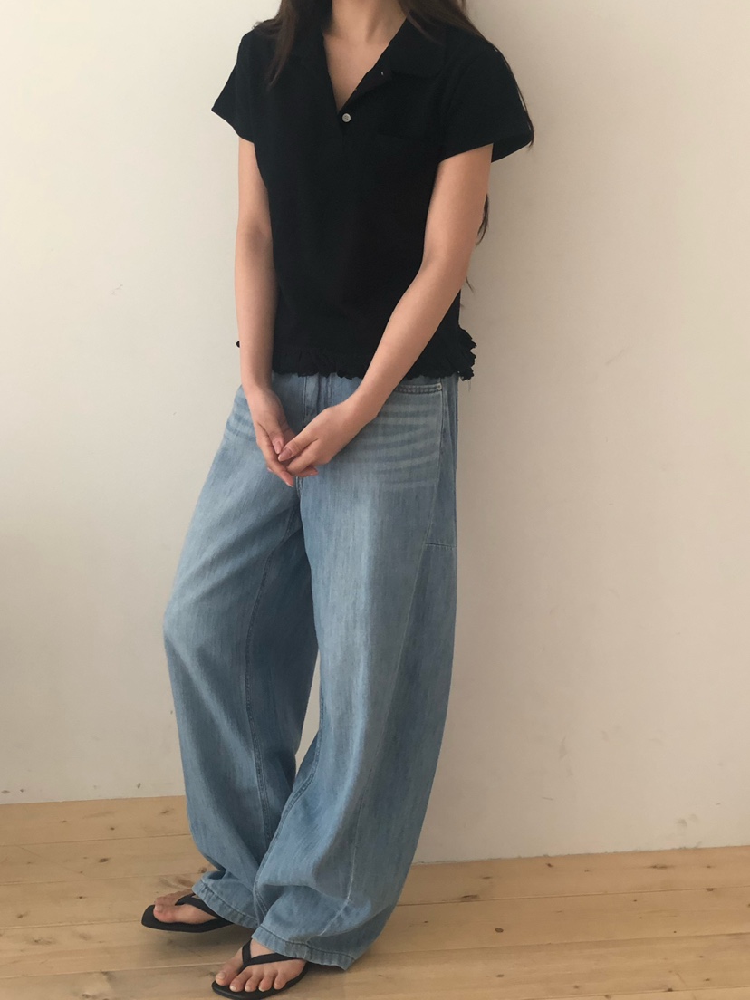 ONDO-P韓國直郵女士新款熱賣職業時尚26春夏人氣牛仔褲亞麻ONDO-P牛仔褲