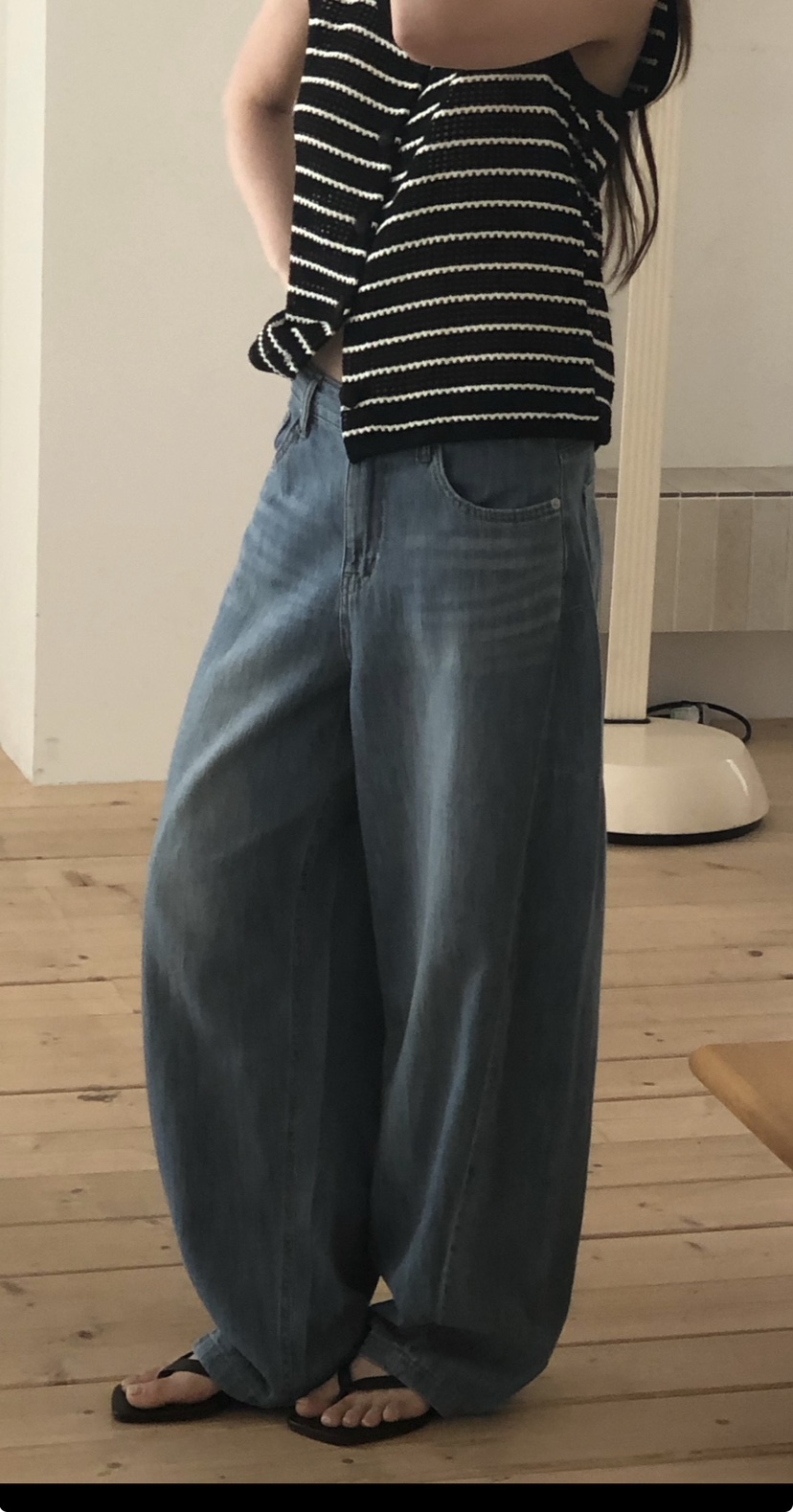 ONDO-P韓國直郵女士新款熱賣職業時尚26春夏人氣牛仔褲亞麻ONDO-P牛仔褲圖色1