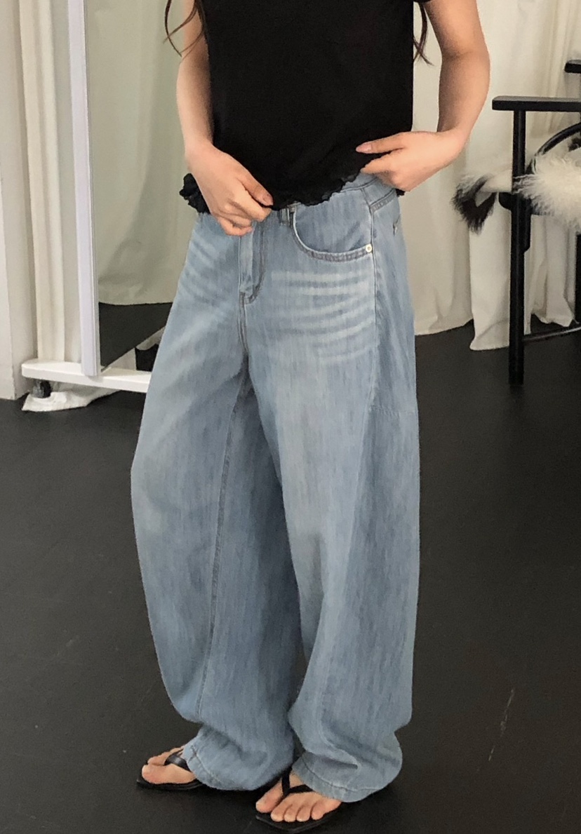 ONDO-P韓國直郵女士新款熱賣職業時尚26春夏人氣牛仔褲亞麻ONDO-P牛仔褲圖色2