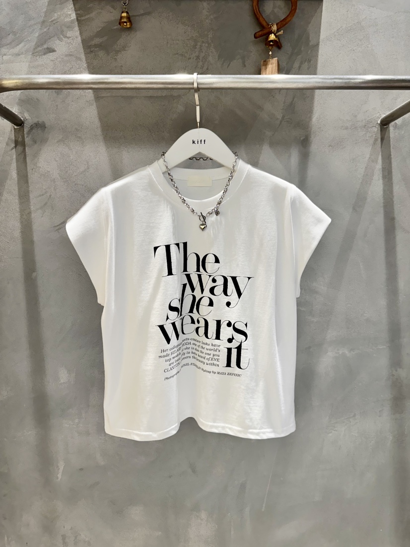 KIFF韓國代購女士新品推薦職業26春夏熱賣休閑人氣時尚T恤KIFFT恤圖色1
