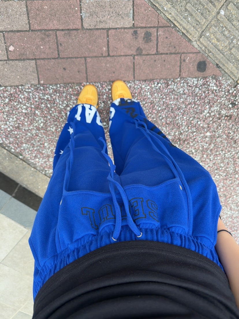 PALETTE-Q韓國直郵女裝新款人氣26春夏休閑褲闊腿褲條紋PALETTE-Q休閑褲