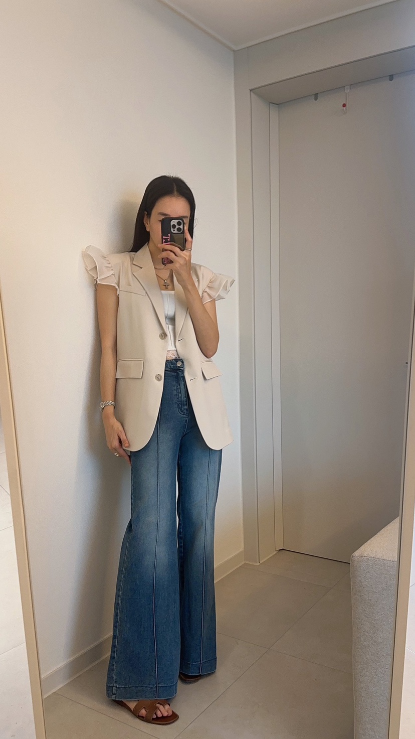 SOUIT韓國代購女裝新品推薦人氣休閑熱賣26春夏馬甲荷葉邊SOUIT by mabel-L馬甲