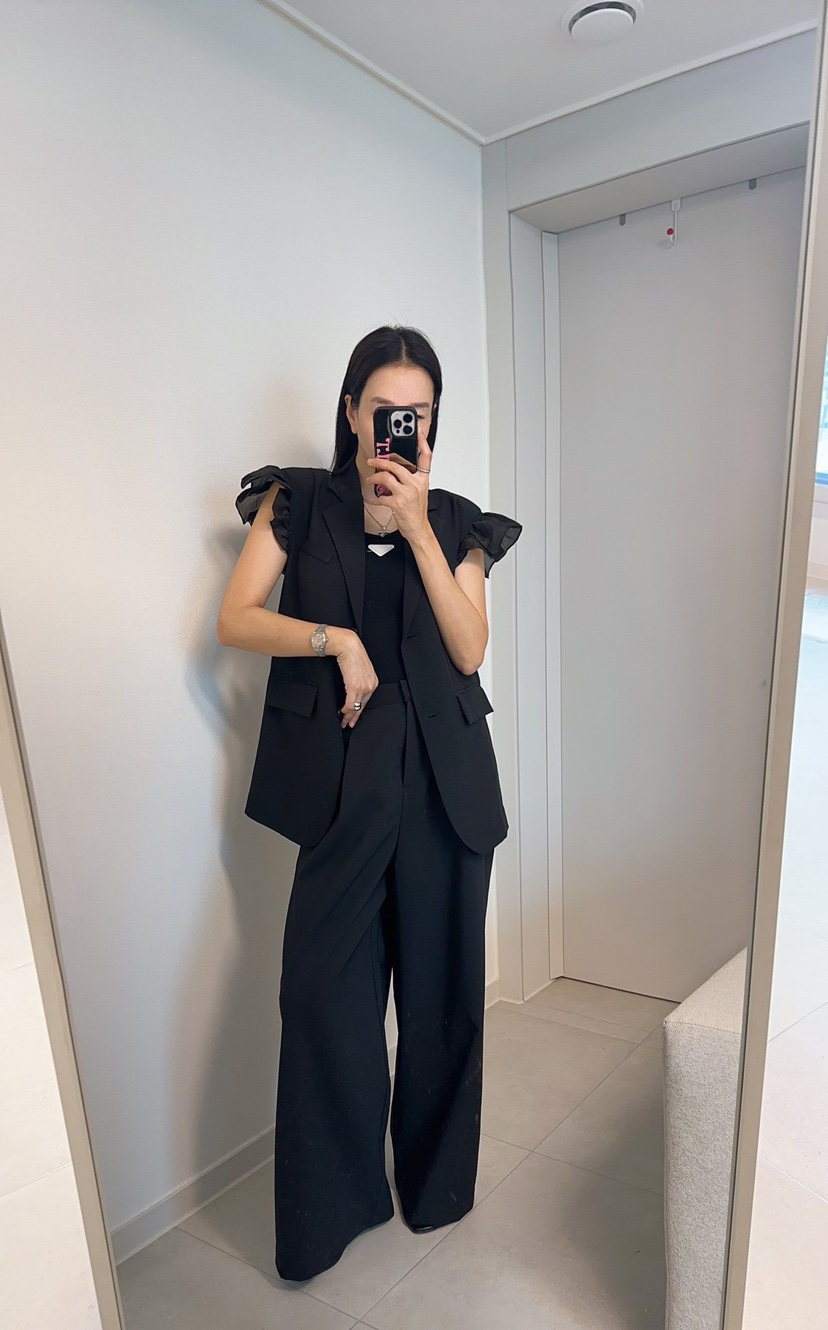 SOUIT韓國代購女裝新品推薦人氣休閑熱賣26春夏馬甲荷葉邊SOUIT by mabel-L馬甲