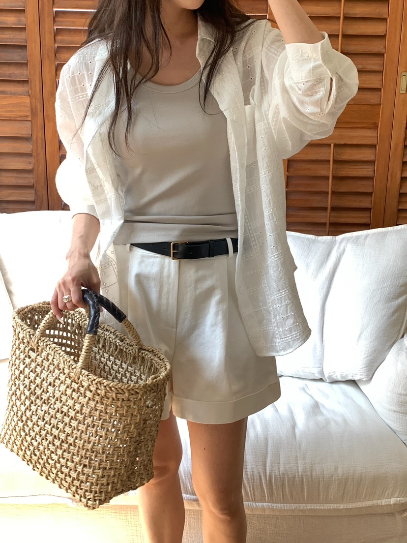 BLEECKER韓國直郵實拍女士新款人氣26春夏襯衫蕾絲衫刺繡BLEECKER襯衫/蕾絲衫