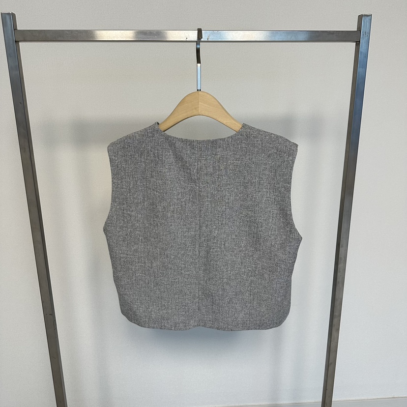 SOUIT韓國直郵女裝新款職業熱賣休閑人氣推薦時尚馬甲粗花呢SOUIT by mabel-L馬甲