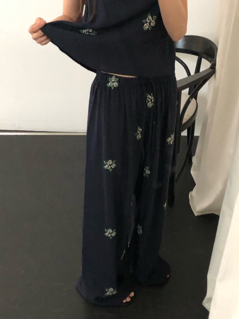 ONDO-P韓國東大門代購女裝新品26春夏人氣推薦休閑褲刺繡ONDO-P休閑褲圖色2