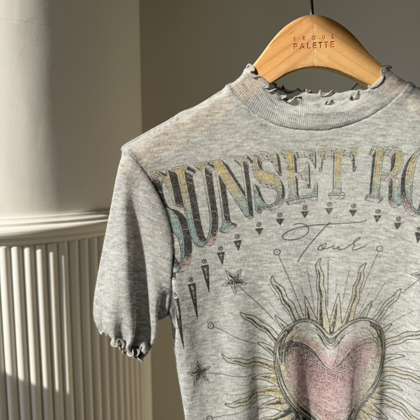 PALETTE-Q韓國直郵實拍女裝新品26春夏熱賣推薦職業T恤網眼PALETTE-QT恤