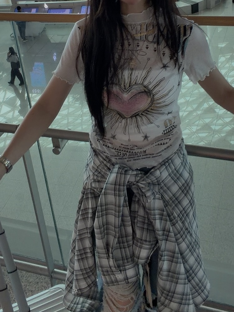 PALETTE-Q韓國直郵實拍女裝新品26春夏熱賣推薦職業T恤網眼PALETTE-QT恤