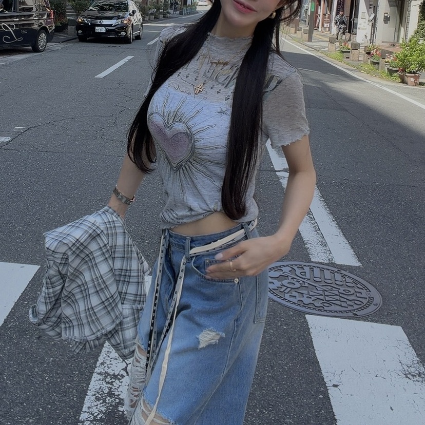 PALETTE-Q韓國直郵實拍女裝新品26春夏熱賣推薦職業T恤網眼PALETTE-QT恤