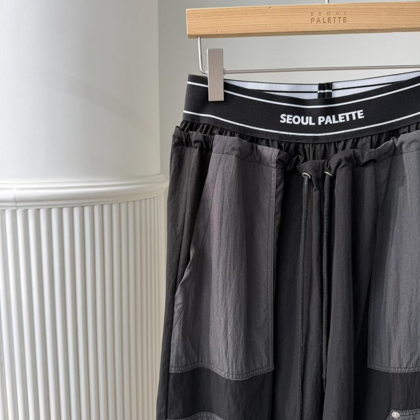 PALETTE-Q韓國直郵實拍女士新款熱賣休閑休閑褲工裝褲撞色PALETTE-Q休閑褲