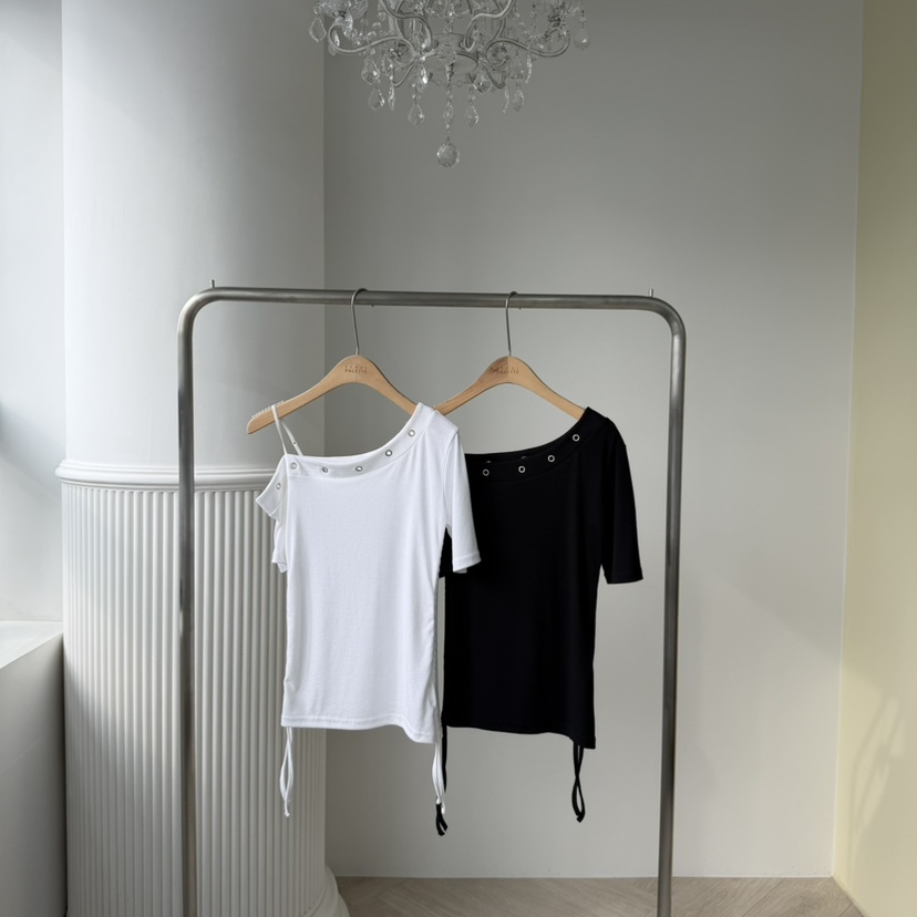 PALETTE-Q韓國東大門代購女士新款人氣推薦時尚T恤不對稱PALETTE-QT恤