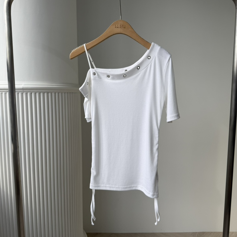 PALETTE-Q韓國東大門代購女士新款人氣推薦時尚T恤不對稱PALETTE-QT恤