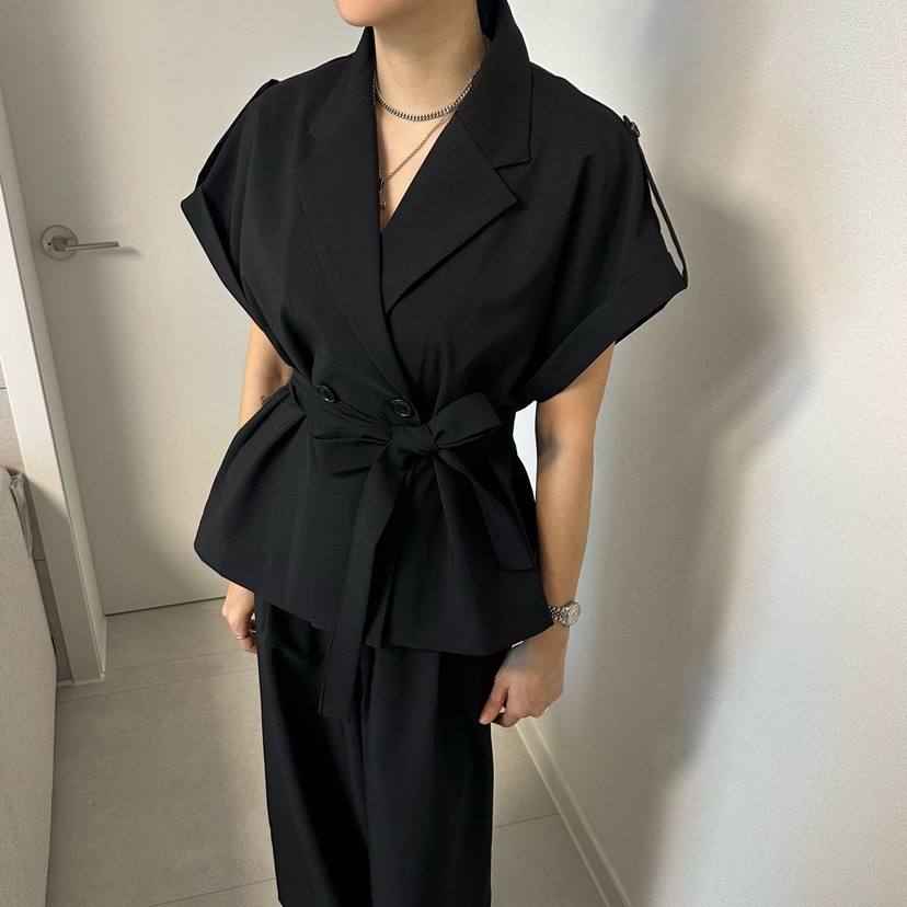 SOUIT韓國代購女裝新款熱賣職業人氣26春夏休閑夾克含腰帶SOUIT by mabel-L夾克