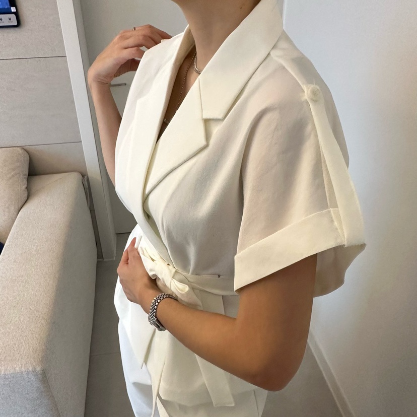 SOUIT韓國代購女裝新款熱賣職業人氣26春夏休閑夾克含腰帶SOUIT by mabel-L夾克