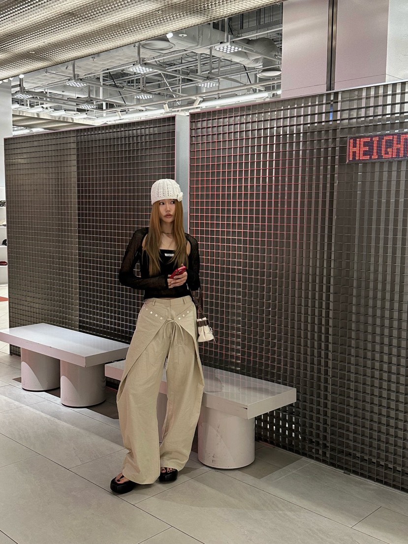 ZEROZERO韓國東大門代購女裝新品時尚休閑26春夏休閑褲闊腿褲ZEROZERO休閑褲