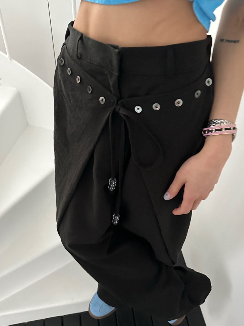 ZEROZERO韓國東大門代購女裝新品時尚休閑26春夏休閑褲闊腿褲ZEROZERO休閑褲