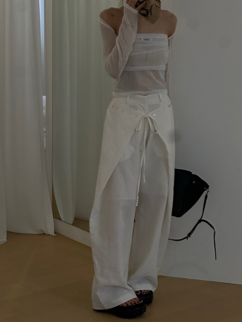 ZEROZERO韓國東大門代購女裝新品時尚休閑26春夏休閑褲闊腿褲ZEROZERO休閑褲