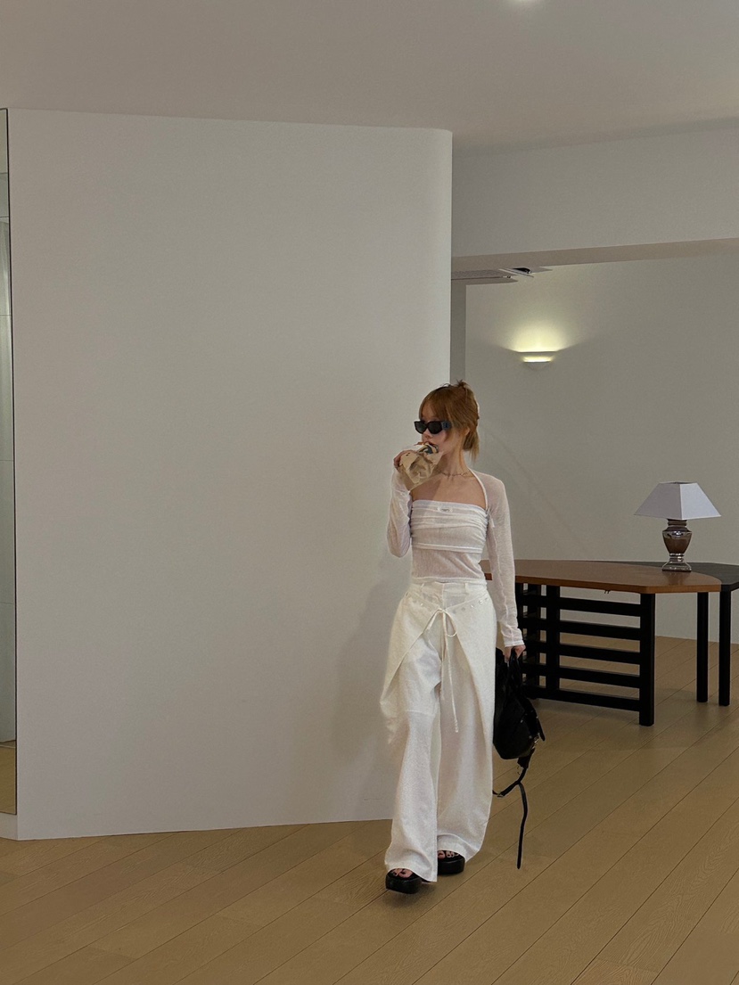 ZEROZERO韓國東大門代購女裝新品時尚休閑26春夏休閑褲闊腿褲ZEROZERO休閑褲