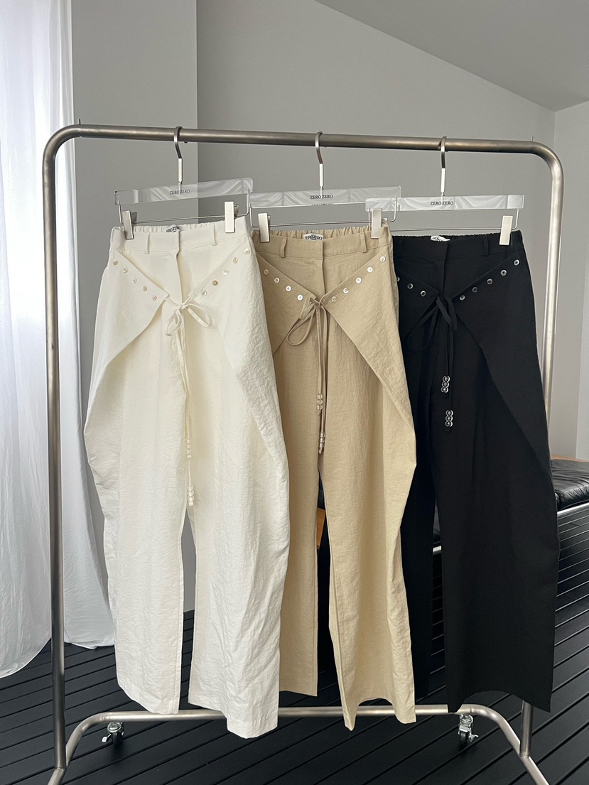 ZEROZERO韓國東大門代購女裝新品時尚休閑26春夏休閑褲闊腿褲ZEROZERO休閑褲