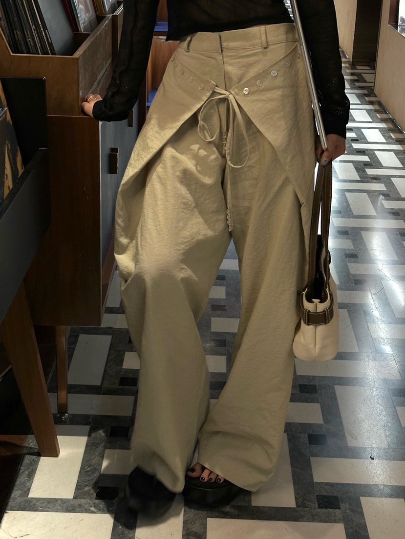 ZEROZERO韓國東大門代購女裝新品時尚休閑26春夏休閑褲闊腿褲ZEROZERO休閑褲圖色2