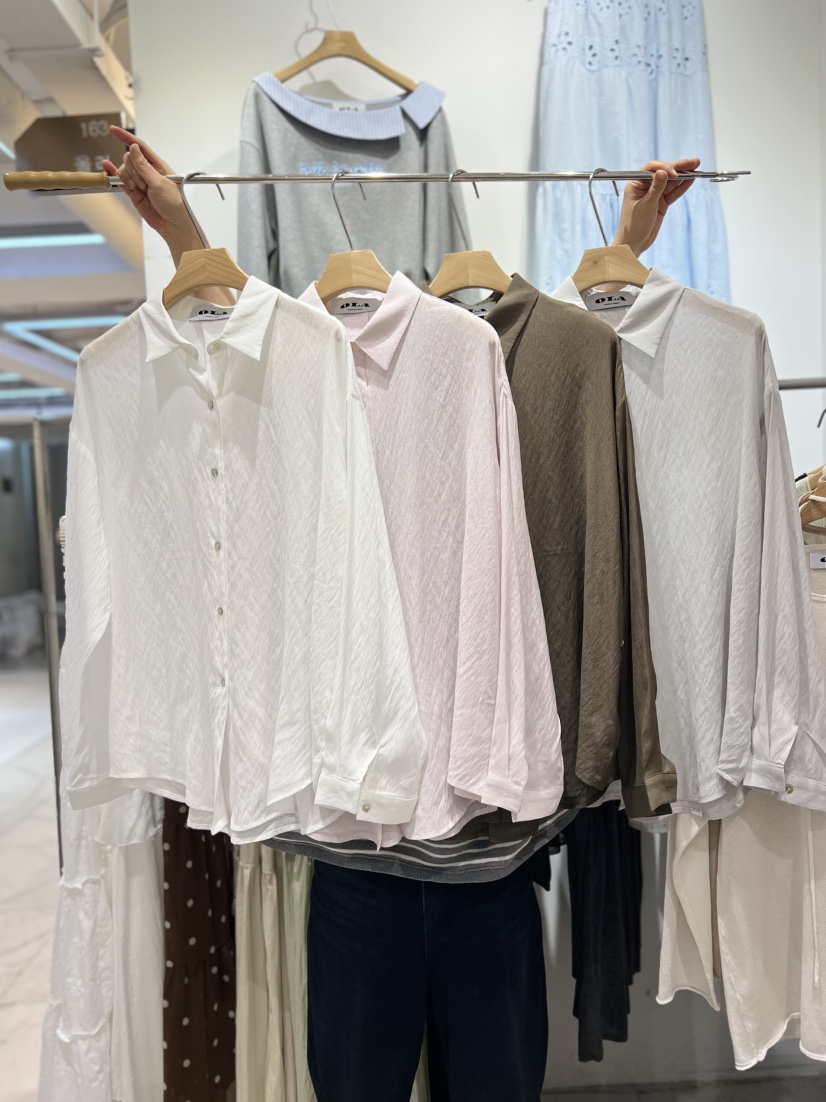 OLA韓國東大門直郵女裝新款熱賣推薦休閑職業26春夏襯衫蕾絲衫mellor/OLA襯衫/蕾絲衫