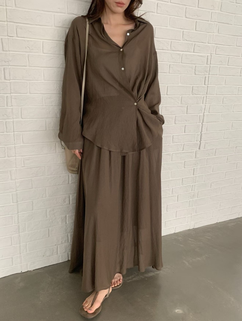 OLA韓國東大門直郵女裝新款熱賣推薦休閑職業26春夏襯衫蕾絲衫mellor/OLA襯衫/蕾絲衫