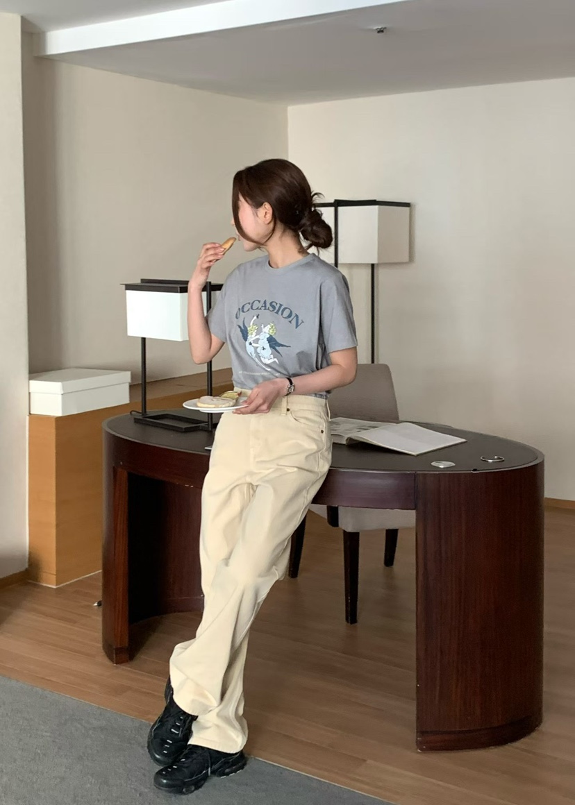 BINUS韓國代購女士新品休閑推薦職業時尚26春夏熱賣人氣T恤BINUST恤