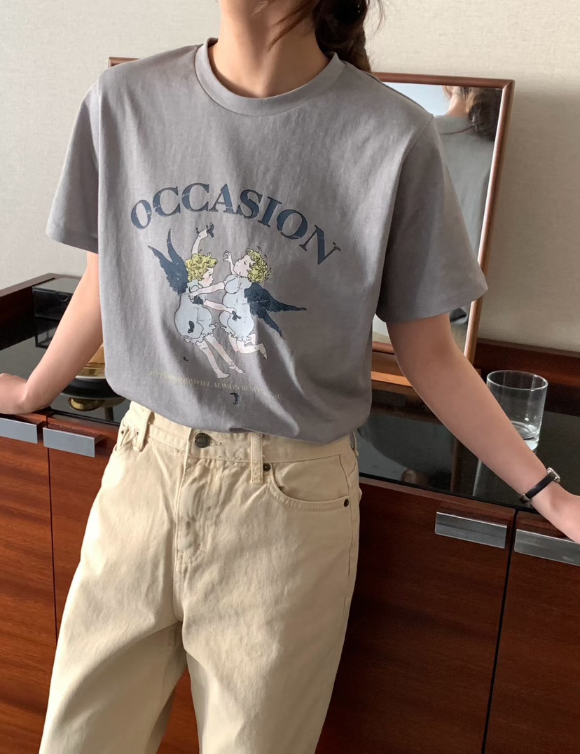 BINUS韓國代購女士新品休閑推薦職業時尚26春夏熱賣人氣T恤BINUST恤