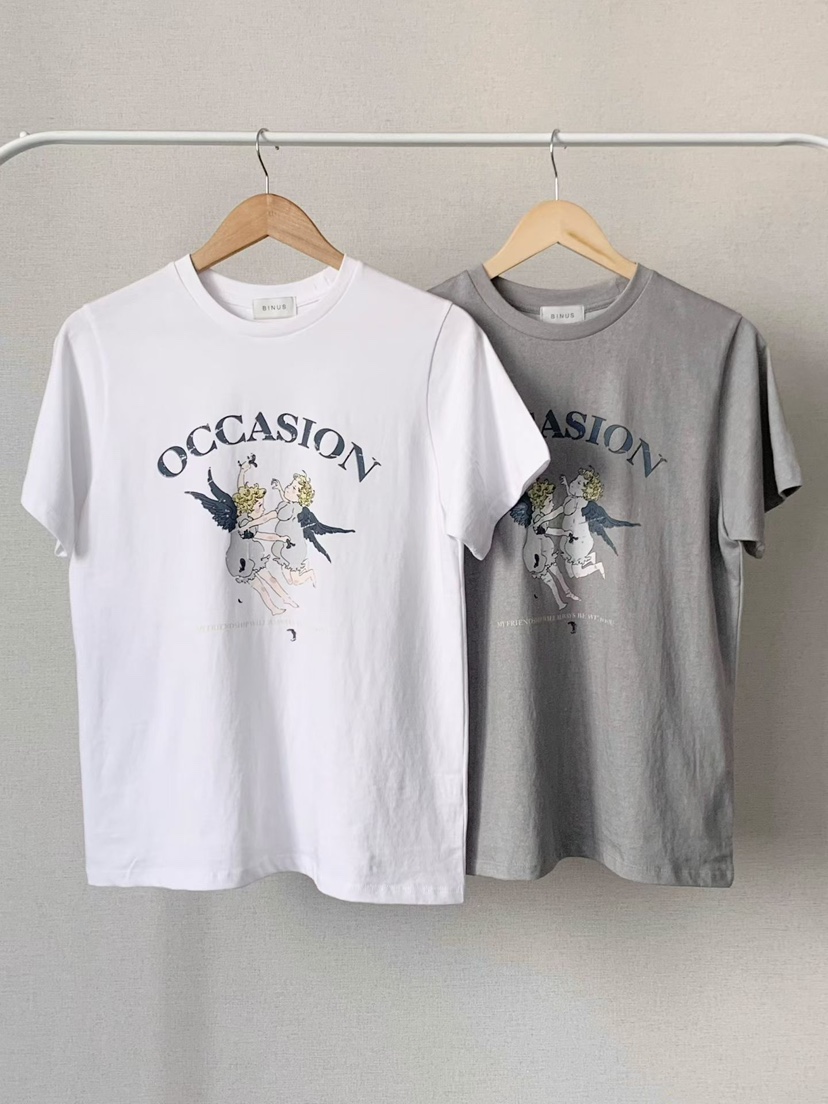 BINUS韓國代購女士新品休閑推薦職業時尚26春夏熱賣人氣T恤BINUST恤