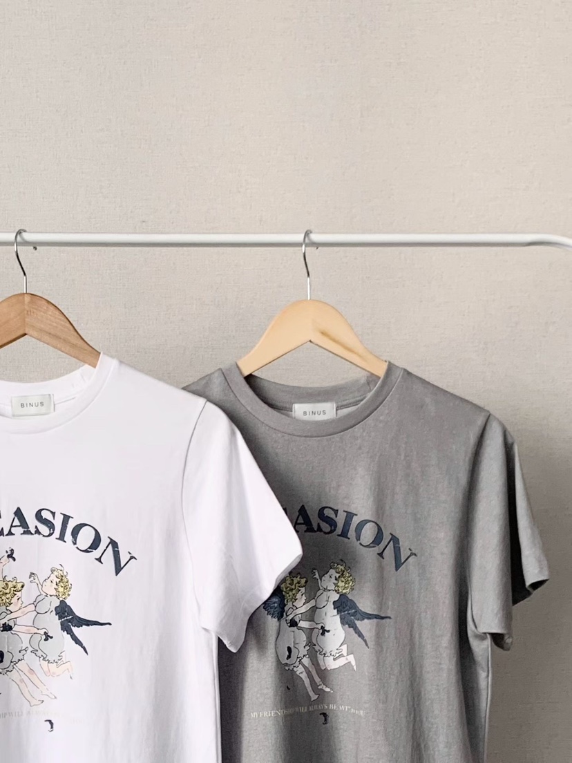 BINUS韓國代購女士新品休閑推薦職業時尚26春夏熱賣人氣T恤BINUST恤