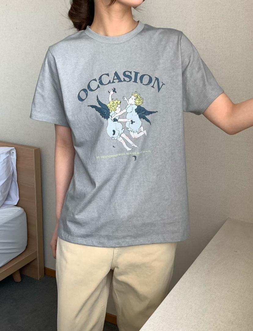 BINUS韓國代購女士新品休閑推薦職業時尚26春夏熱賣人氣T恤BINUST恤圖色1