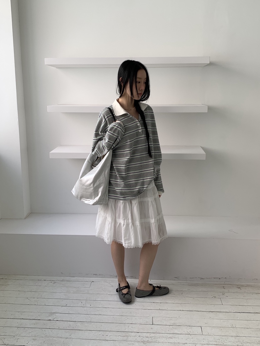 SUNDER MARKET韓國直郵女士新款休閑人氣職業26春夏長袖T恤SUNDER MARKET長袖T恤