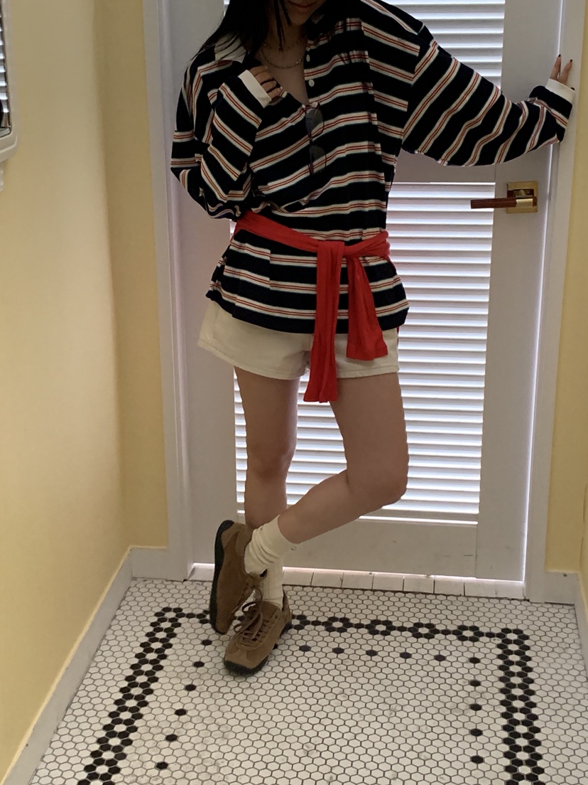 SUNDER MARKET韓國直郵女士新款休閑人氣職業26春夏長袖T恤SUNDER MARKET長袖T恤