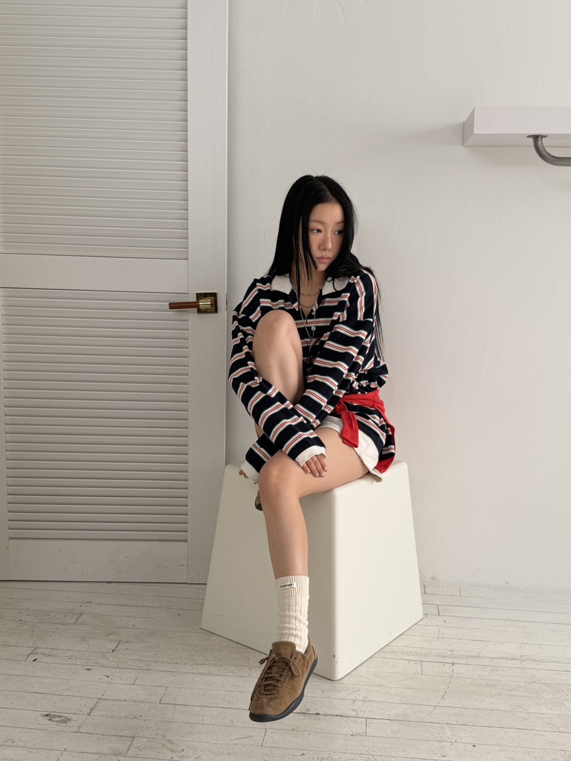 SUNDER MARKET韓國直郵女士新款休閑人氣職業26春夏長袖T恤SUNDER MARKET長袖T恤