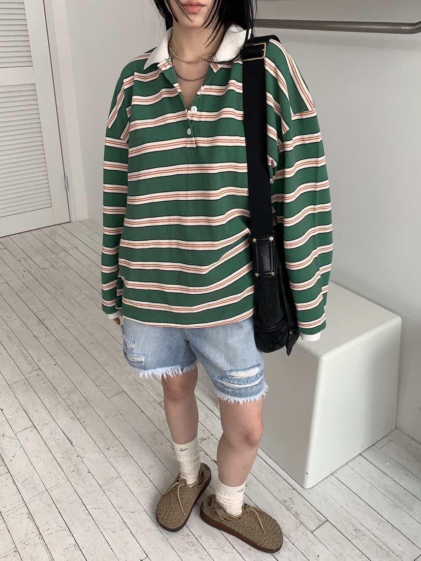 SUNDER MARKET韓國直郵女士新款休閑人氣職業26春夏長袖T恤SUNDER MARKET長袖T恤