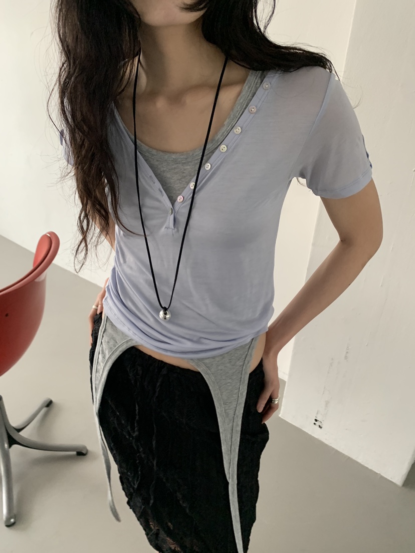 MURMUR韓國直郵女裝新品時尚26春夏推薦熱賣休閑人氣職業T恤MURMURT恤