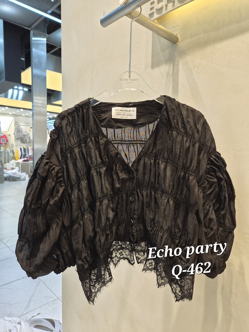ECHOPARTY韓國直郵實拍女士新款時尚人氣熱賣襯衫蕾絲衫棉ECHOPARTY襯衫/蕾絲衫圖色1