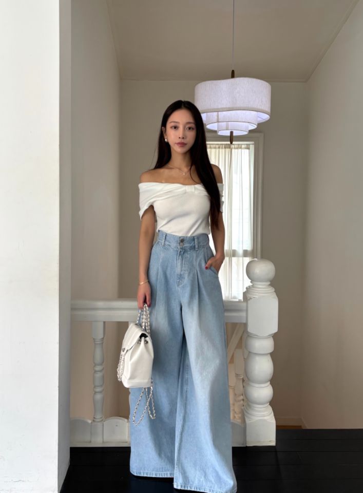 mars韓國直郵女裝新款熱賣推薦休閑職業時尚26春夏牛仔褲褶裥mars牛仔褲